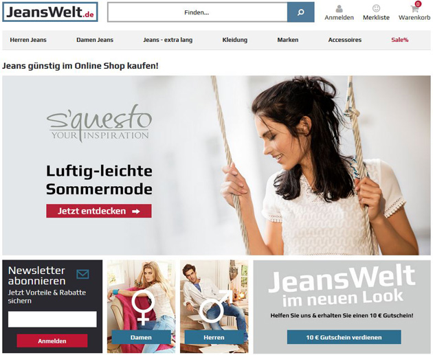 Magento Referenz: JeansWelt