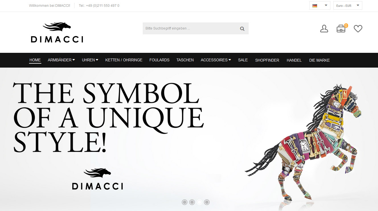 Magento Referenz: Luxuslabel DIMACCI